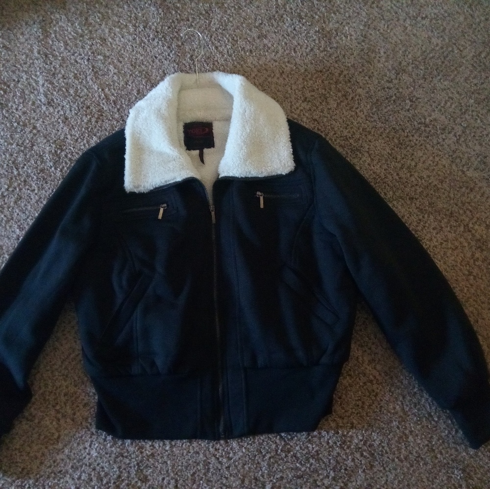 NWOT black cloth bomber style  jacket